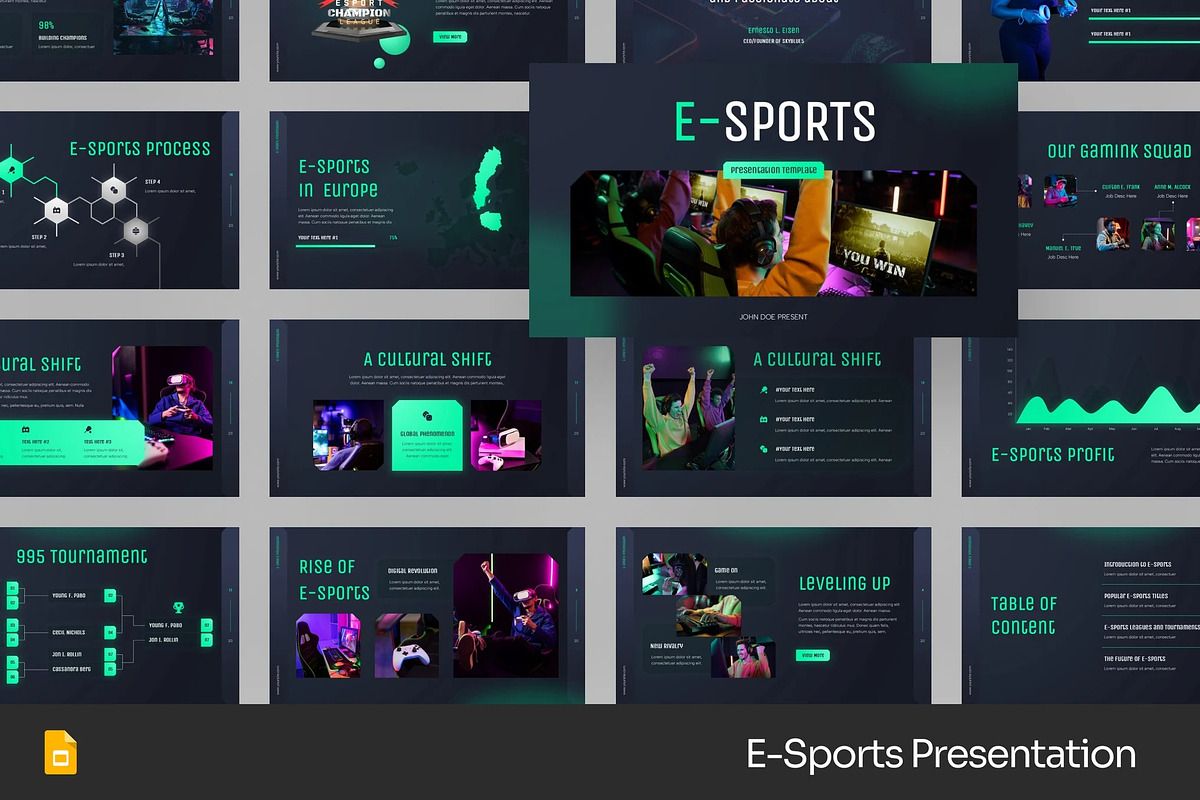 Esports Game Google Slides, PPoint, a Presentation Template by Fit-tee (Photo 1 of 2)
