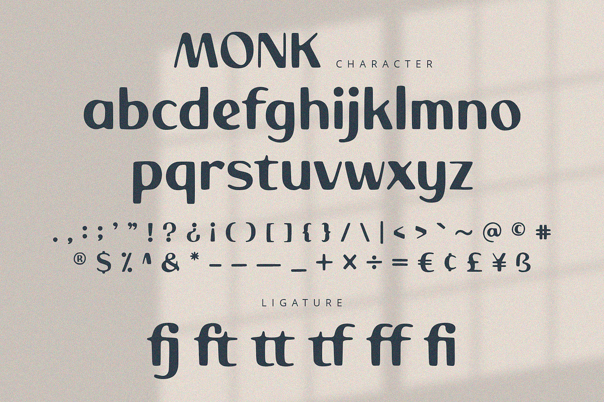 Monk - Display Font, a Script Font by Alpaprana (Photo 9 of 10)