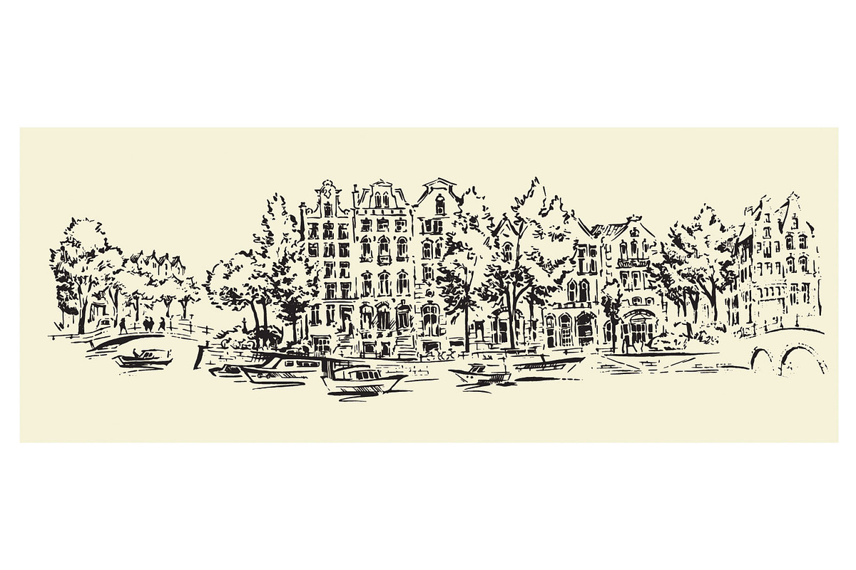 Amsterdam Hand Drawn Sketches, an Illustration by Penndpaper (Photo 16 of 16)