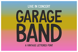 Garage Band A Vintage Sans Serif