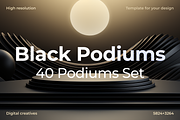 Black Podiums  Background Set, a Background Graphic by Digital Blood (Thumbnail 1 of 9)