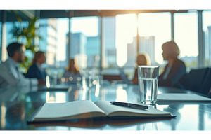 Corporate boardroom scene with, a Business Photo by Igor Tichonow