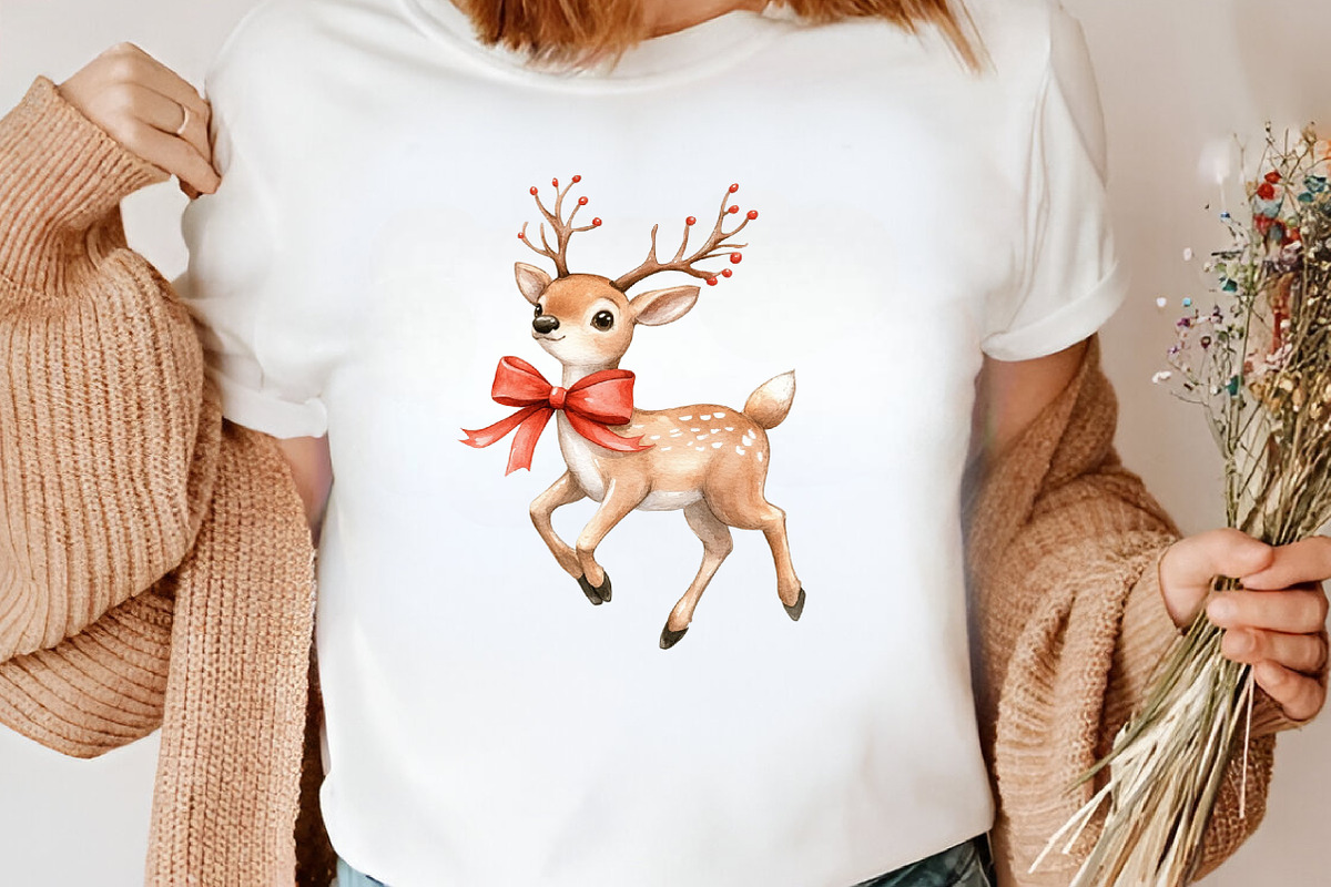 Watercolor Reindeer Christmas, an Illustration by Canvas Craft (Photo 6 of 8)