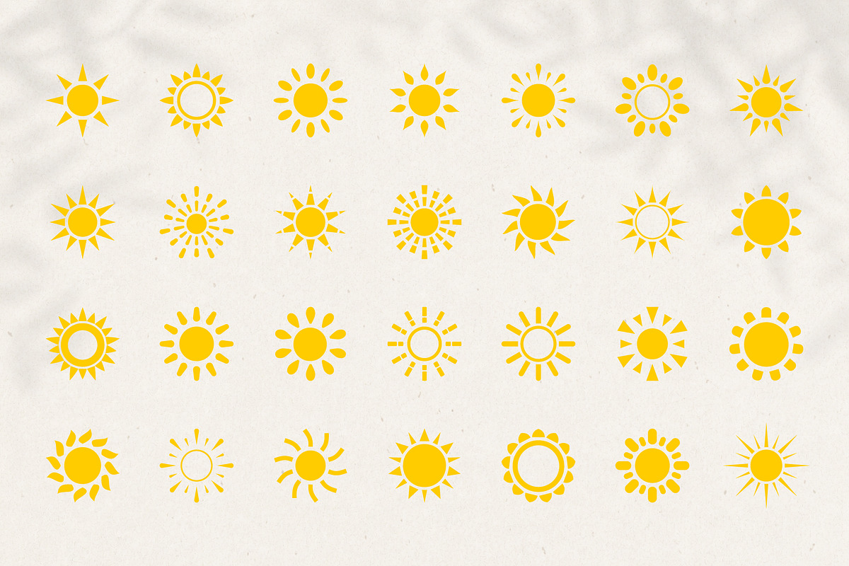 105 Sun Symbols, an Object Illustration by PixMarket (Photo 3 of 9)