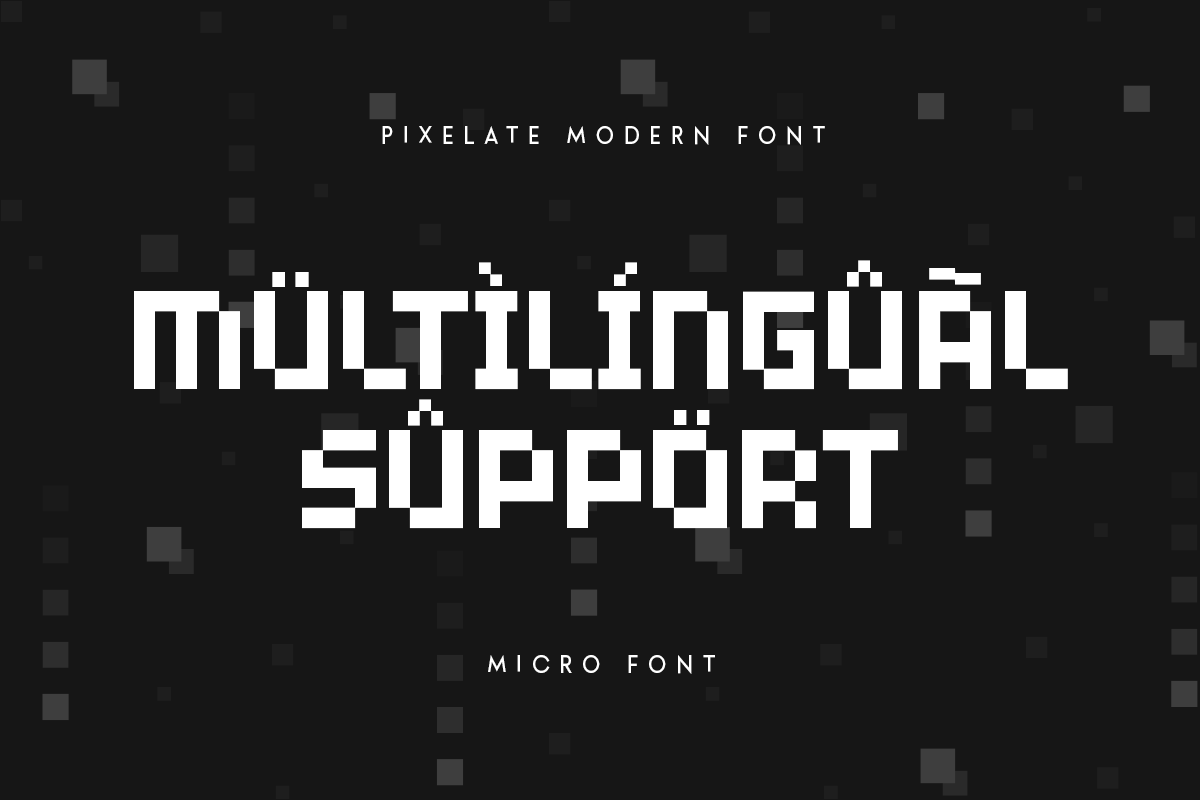 Micro - Pixelate Modern Font, a Sans Serif Font by Hamz Studio (Photo 8 of 16)