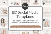 180 Canva Social Media Templates, a Social Media Template by Gebers Marketing & Design (Thumbnail 1 of 11)