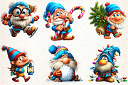 Funny Christmas Gnome Clipart Bundle, an Illustration by DreamCafeArt (Thumbnail 2 of 6)