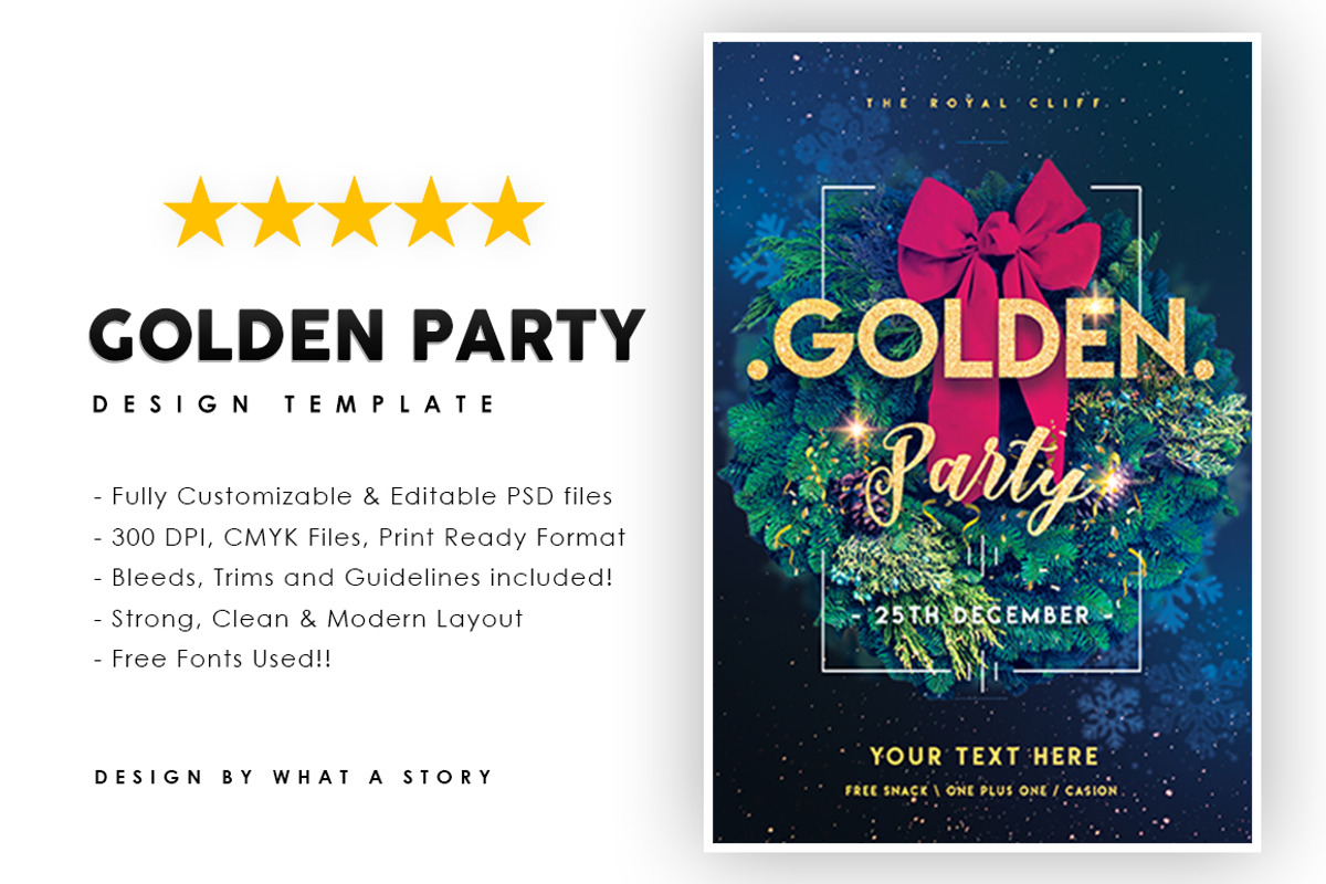 Golden Party, a Flyer Template by What a Story (Photo 1 of 2)