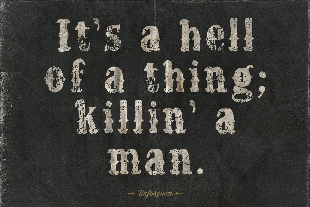 Western font Grit hand made typeface, a Font by Itsmesimon (Photo 5 of 5)