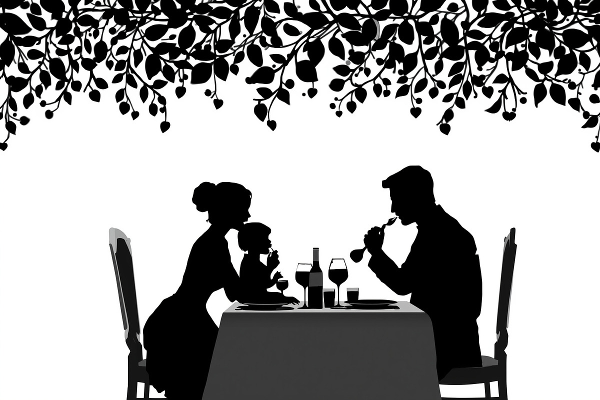 Minimalist family eating dinner, an Illustration by Amazin_art (Photo 5 of 17)