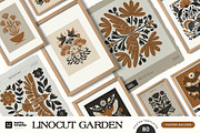 Linocut Garden | Poster Builder, an Object Graphic by KetteCreate (Thumbnail 1 of 20)