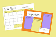 Monthly Planner - April 2024, a Poster Template by Roumec Estudio (Thumbnail 2 of 15)
