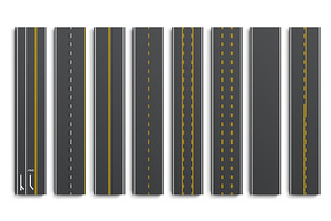 Realistic top view of asphalt, a Transportation Illustration by Buch&Bee