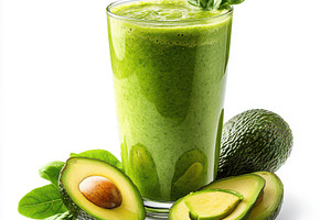 Refreshing Green Avocado Smoothie He, a Food & Drink Photo by Pixeness Studio