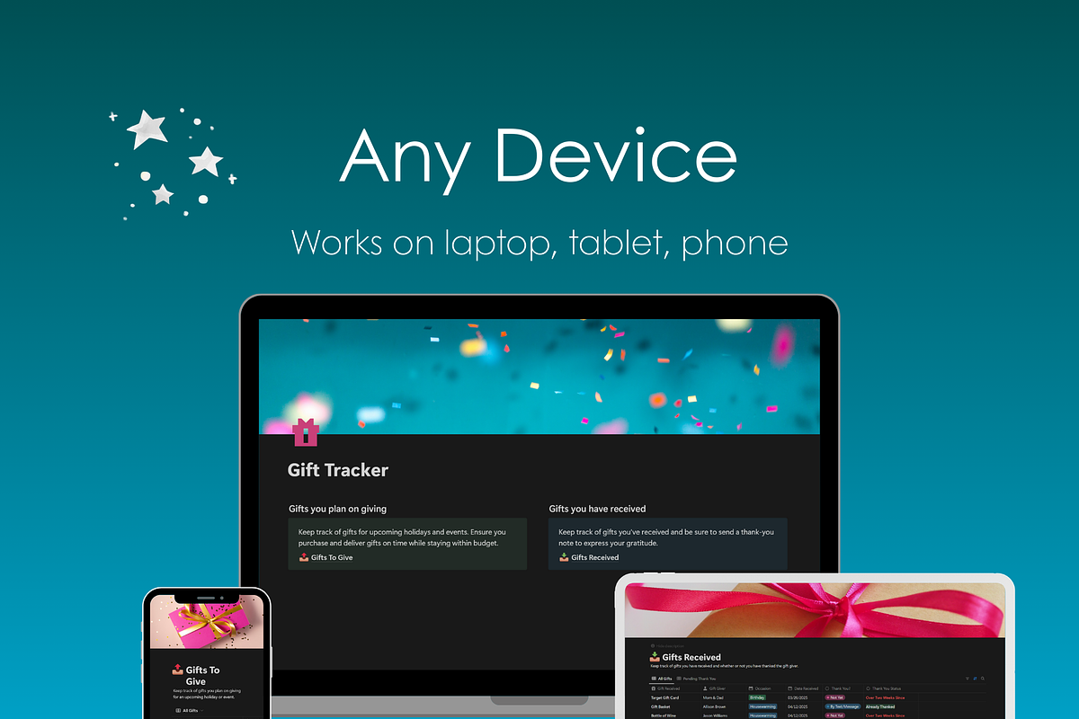 Notion Gift Tracker, an App Template by Ardent Workshop (Photo 9 of 10)