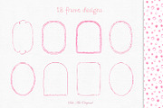 Pink Watercolor Hand-Drawn Frames, an Object Graphic by Solo Art Original (Thumbnail 3 of 14)