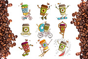Funny Coffee Cups, a Sport Illustration by chekart (Thumbnail 6 of 6)