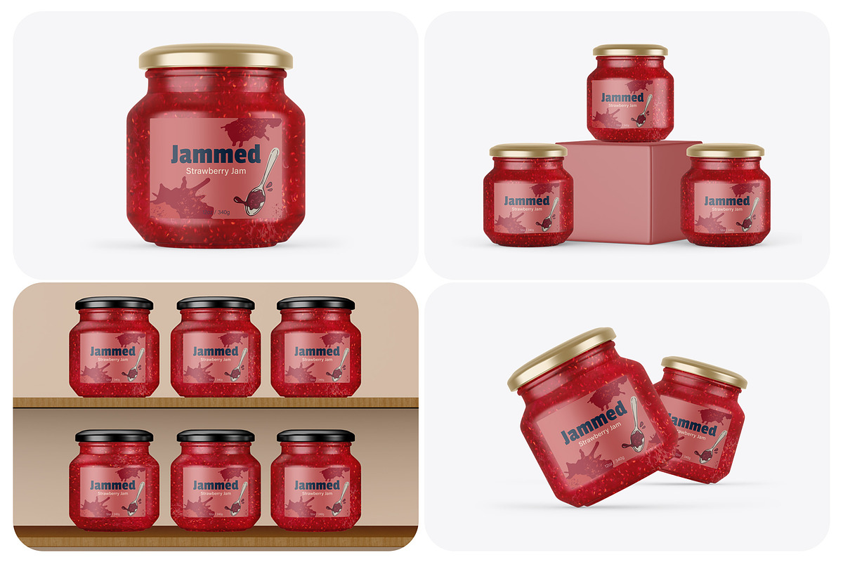 Jam Jar Mockups, a Packaging Mockup by Mockups Planet (Photo 1 of 5)