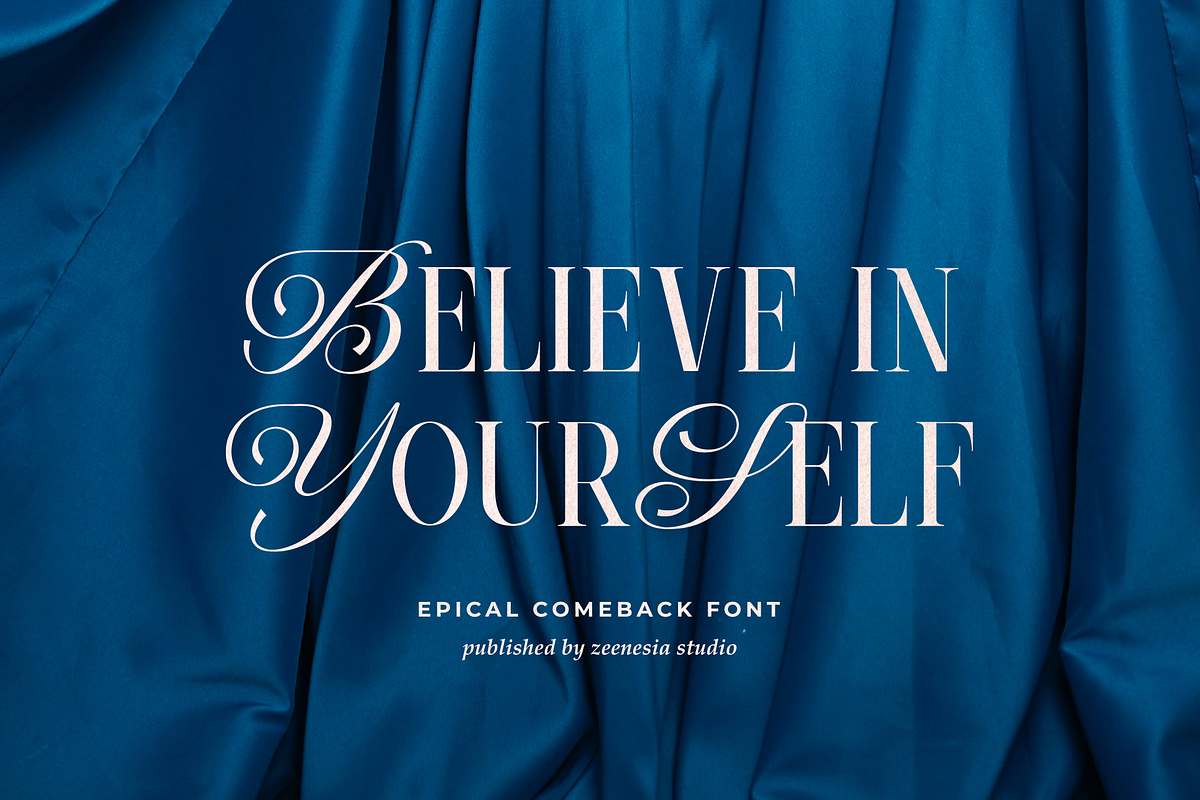 Epical Comeback Font, a Serif Font by zeenesia (Photo 8 of 20)