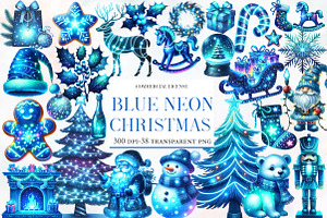 Blue christmas clipart, an Illustration by Designworld
