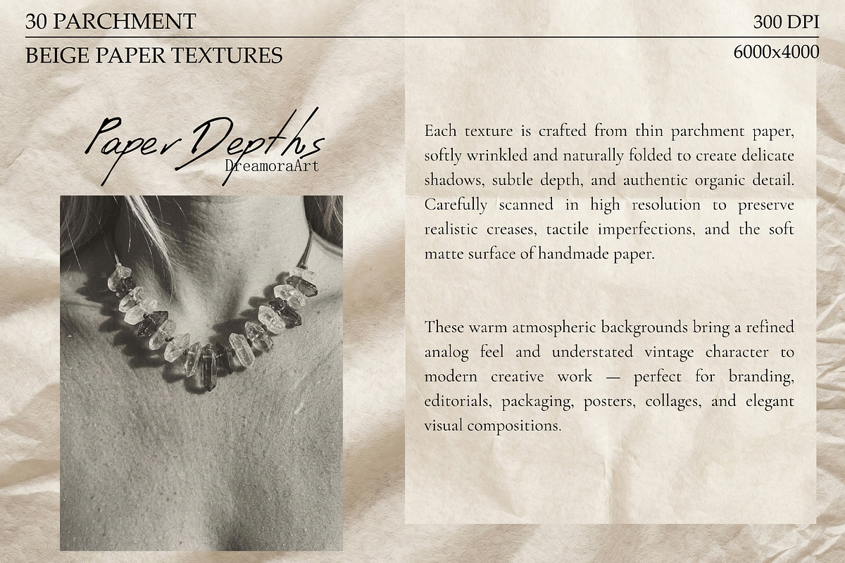 30 Beige Parchment Paper Textures, a Texture Graphic by DreamoraArt (Photo 7 of 14)