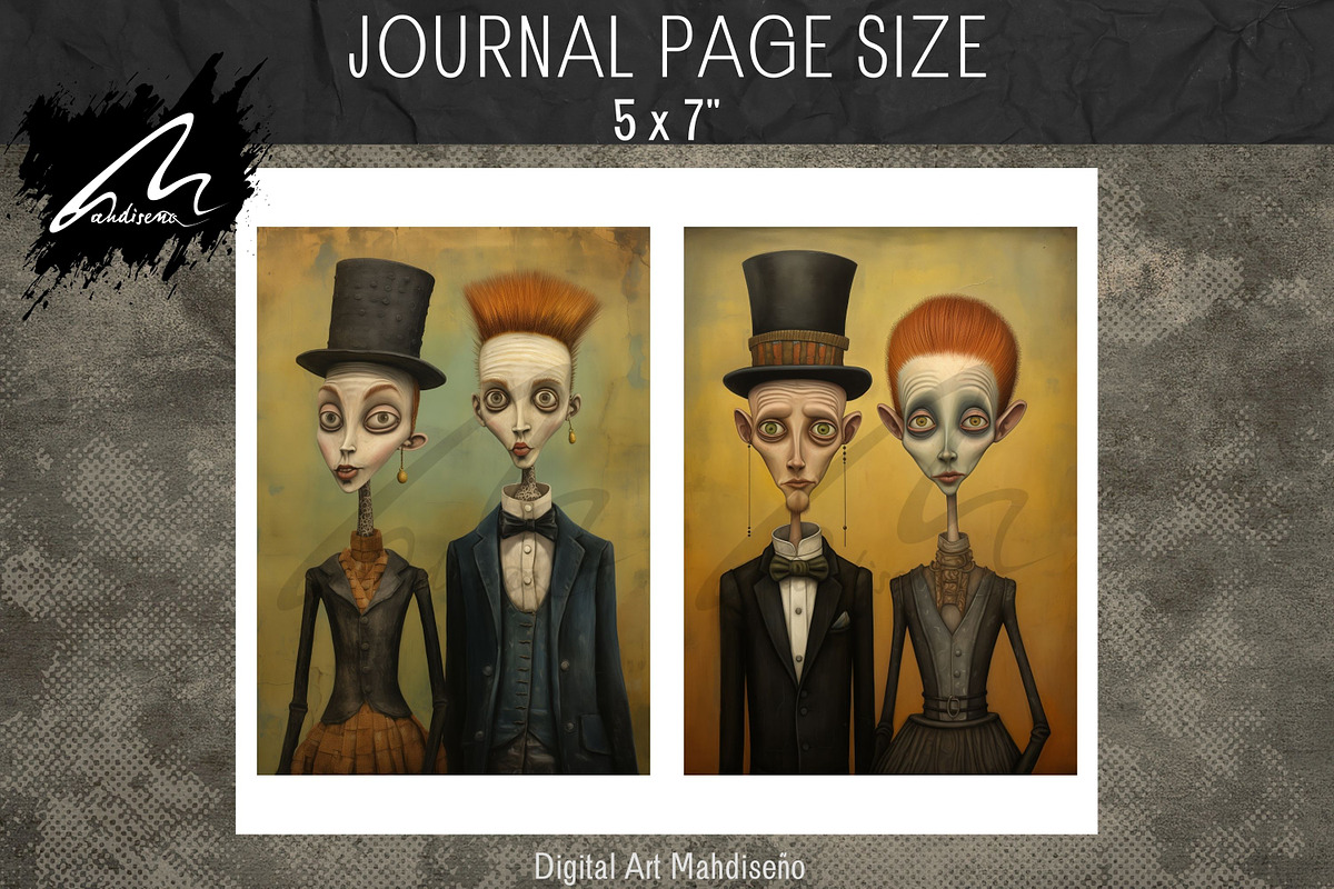 Odd Whimsical Couple, Quirky Collage, a Person Illustration by Digital Art Mahdiseño (Photo 4 of 9)