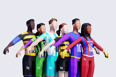 Soccer Players -Rigged & Animated, a Characters & Person 3D Model by Studio Ochi