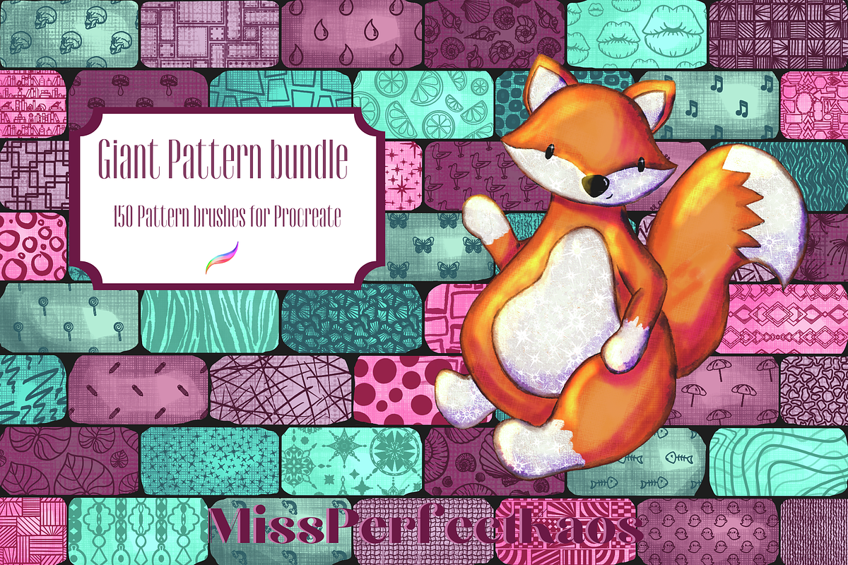 Pattern Bundle-Procreate Brushes, a Brush Add-On by MissPerfectKaos (Photo 7 of 9)