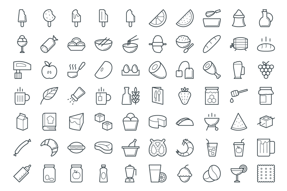 300+ Food Vector Icons, an Outline Icon by Vectors Market (Photo 4 of 5)