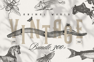 Vintage Animals Bundle 300+