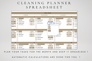 Digital Monthly Cleaning Checklist