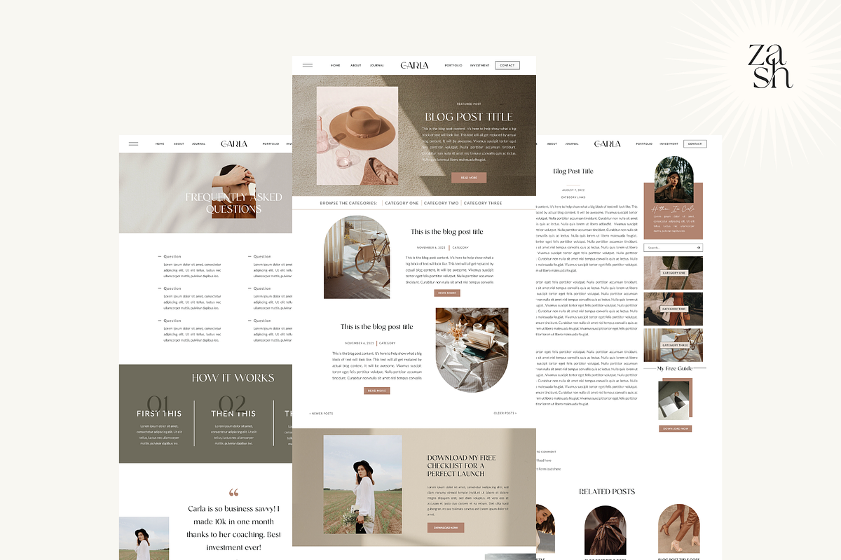 Carla Boho Showit Website Template, a Templates & Theme by Studio Zash (Photo 8 of 11)