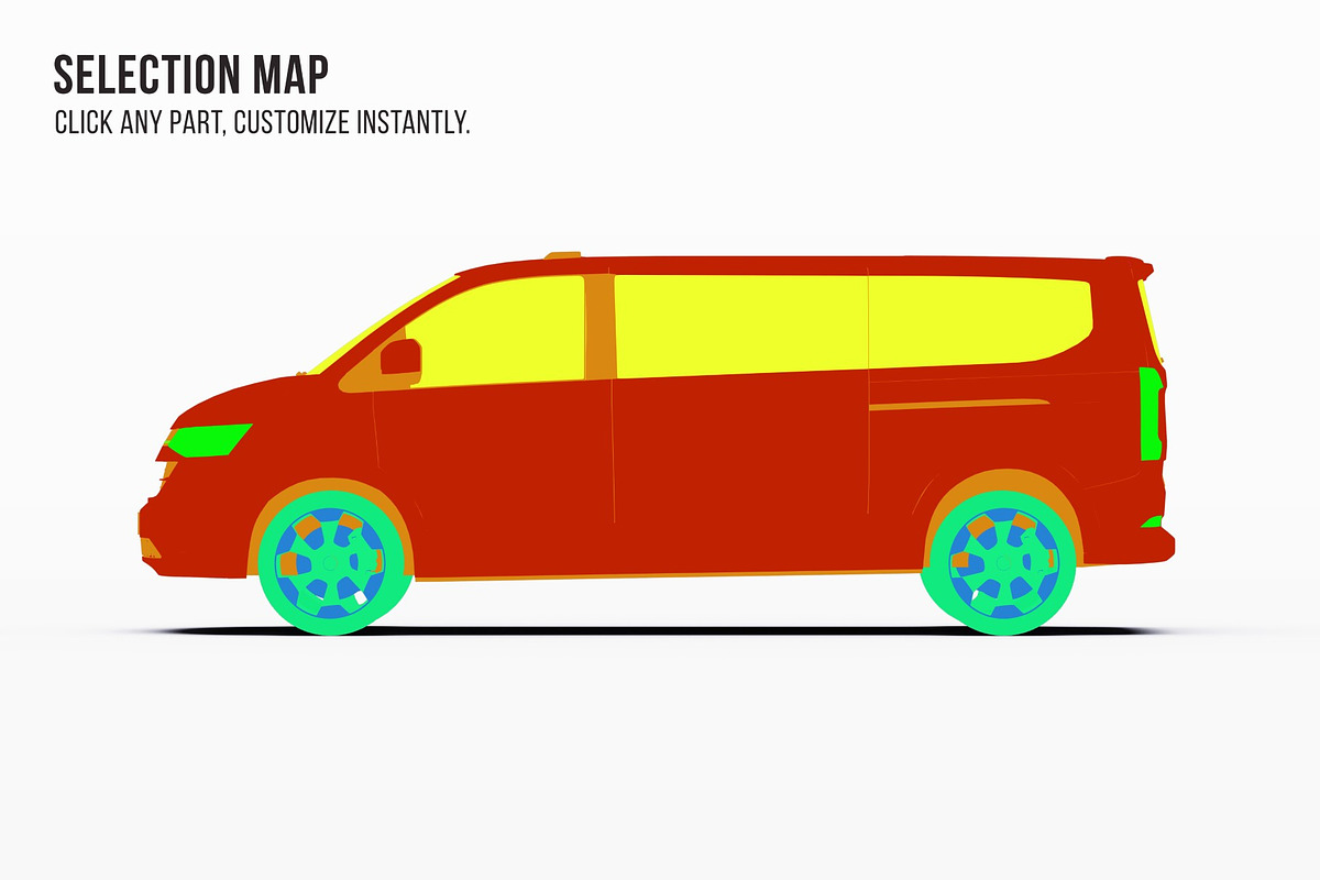 Realistic 2025 Passenger Van Mockup