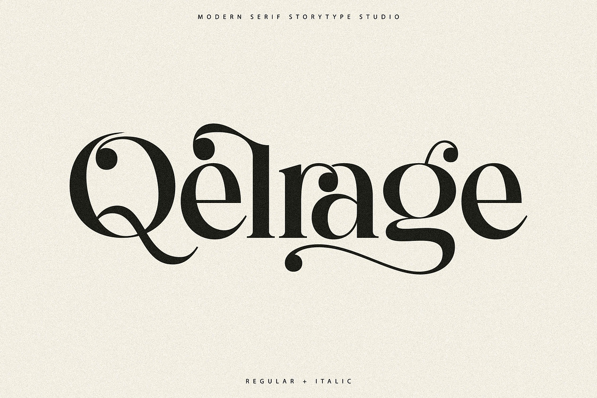 Qelrage Modern Serif Font, a Serif Font by Storytype Studio (Photo 1 of 15)