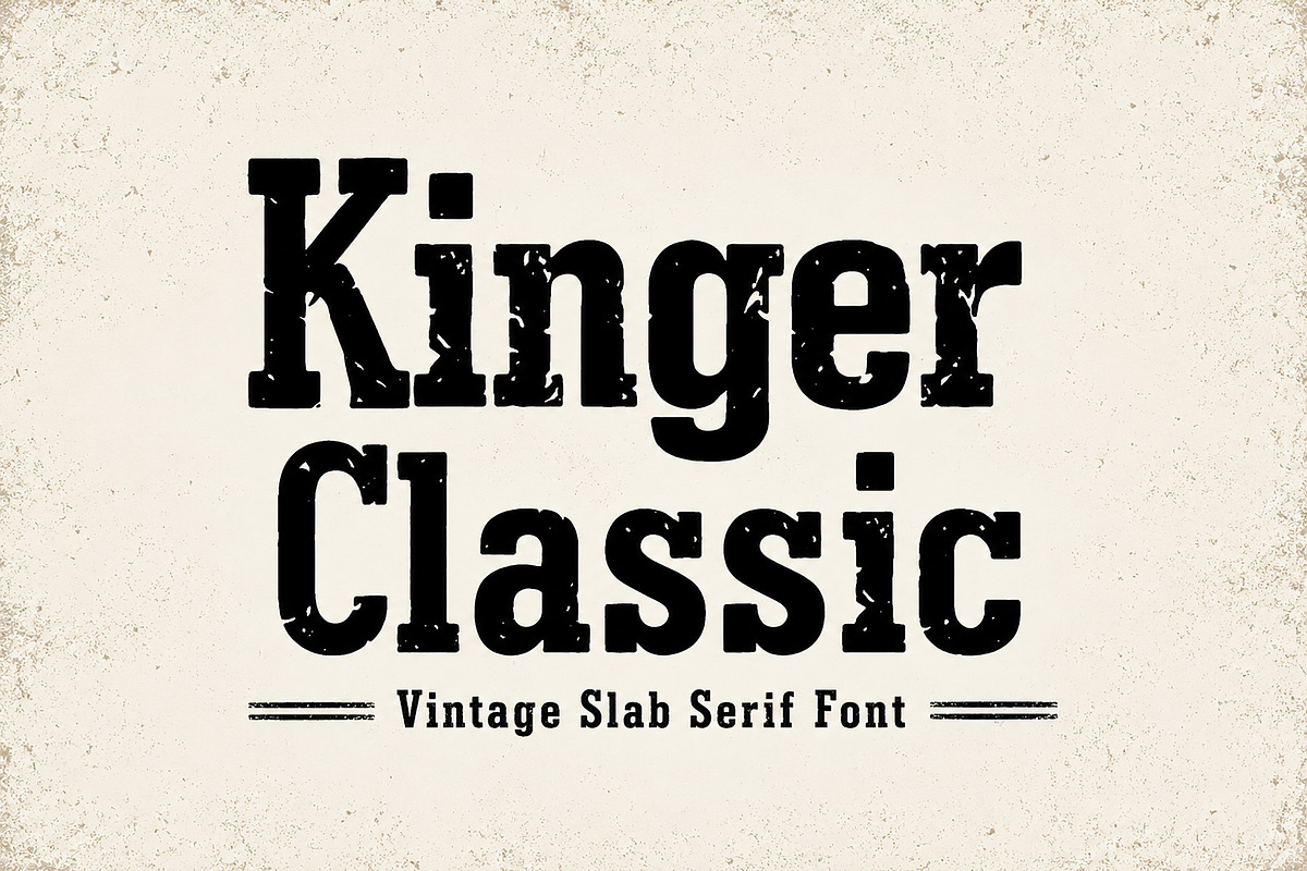 Kinger Classic, a Slab Serif Font by Wow Magic (Photo 1 of 5)
