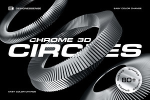 3D Chrome Circles - 82 Illustrations