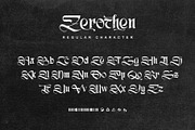 Zerothen - Gothic Display Typeface, a Blackletter Font by Letterara (Thumbnail 10 of 14)