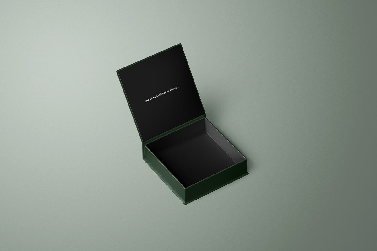 Square Book Style Rigid Box Mockup, a Packaging Mockup by Sheikhadesign (Photo 7 of 11)