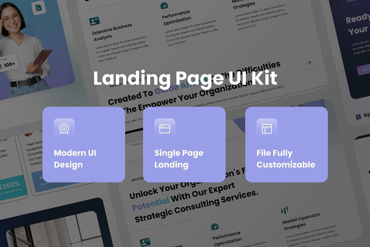 Business Consulting Landing Page, a Landing Page Template by SquidPixey (Photo 3 of 5)
