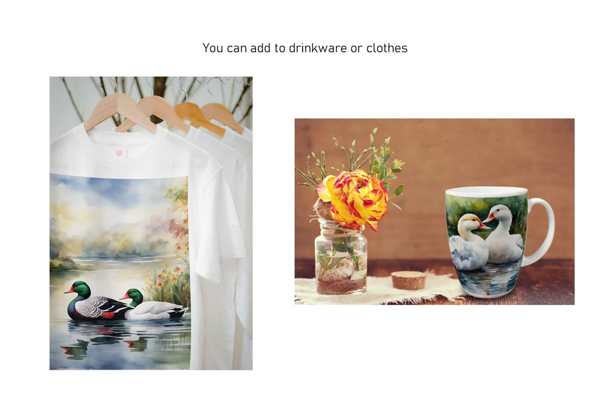 Watercolor Duck Pond Set 2, an Animal Illustration by Kat's Artful Creations (Photo 3 of 9)