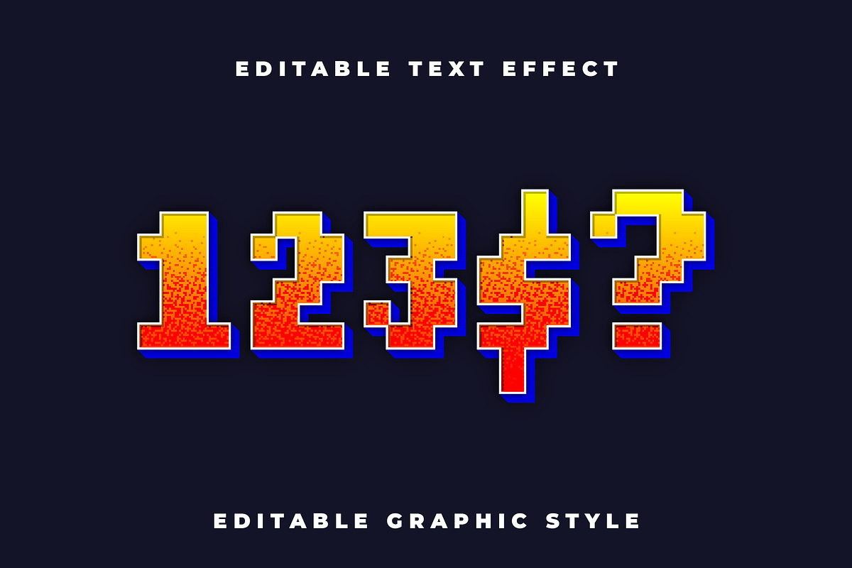 Retro Gradient Pixel Text Effect preview 2