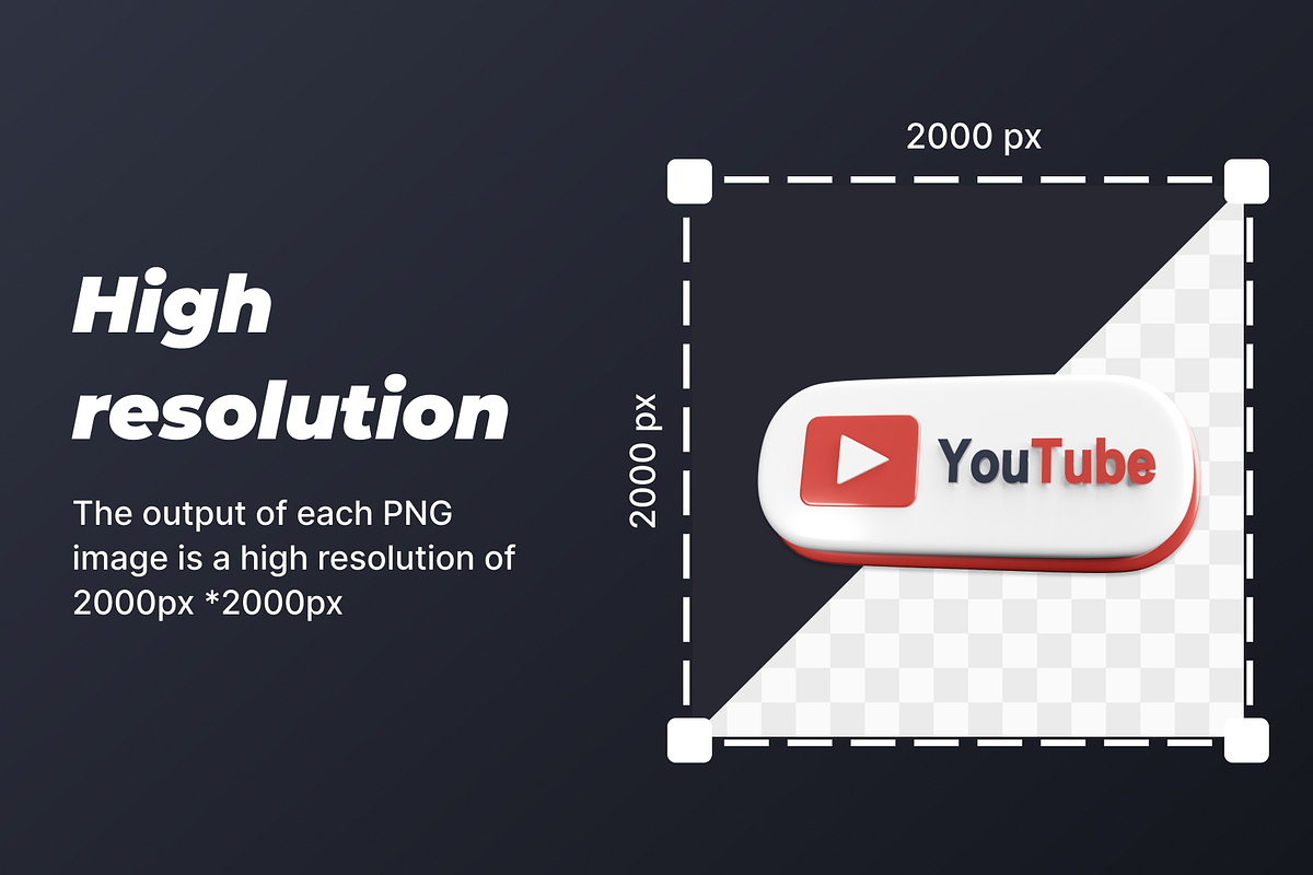 Youtube Logo 3D Icons, a 3D by Laimmilka (Photo 3 of 4)