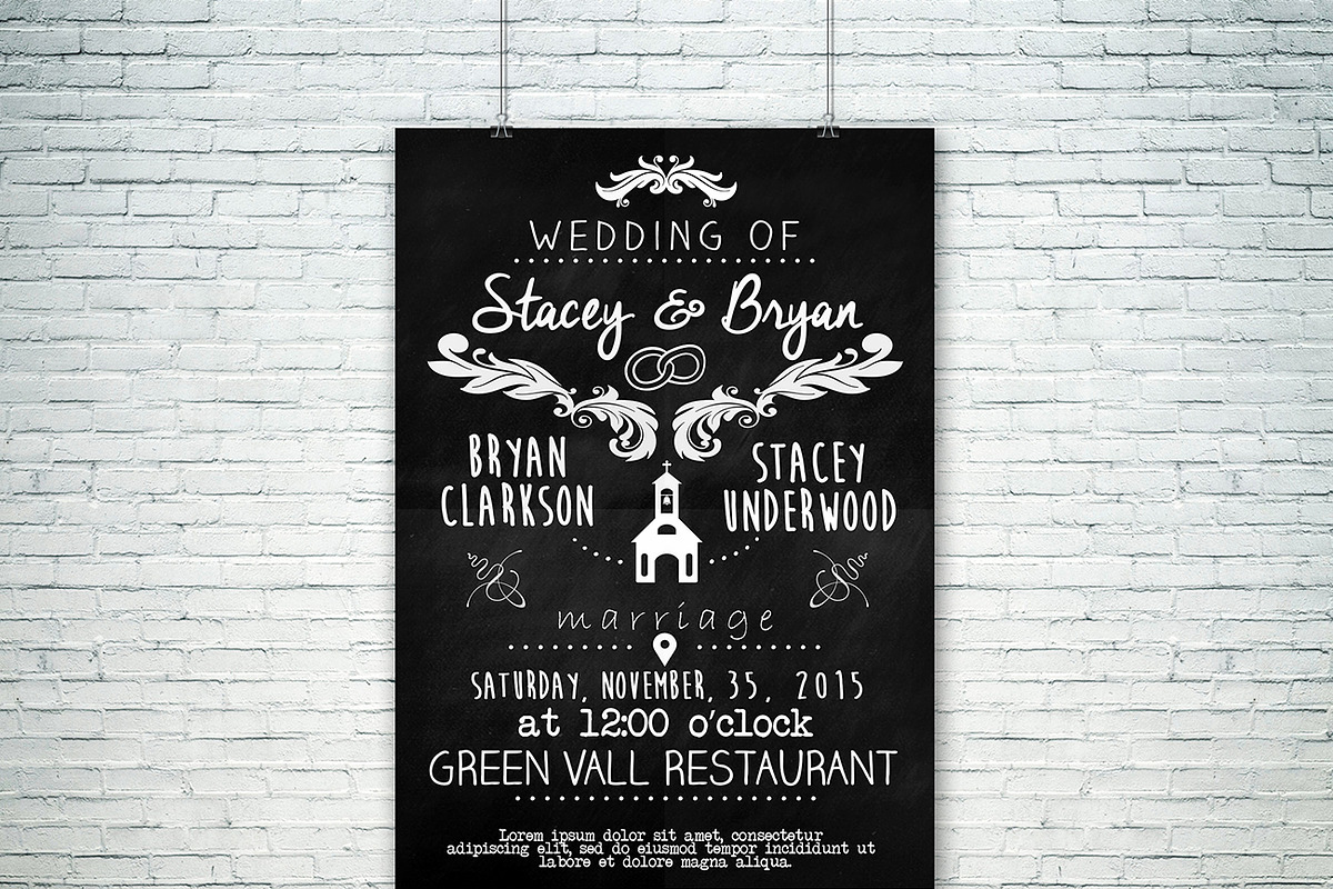 Vintage Wedding Invitation Template, an Invitation Template by Graphicfy Templates (Photo 5 of 5)