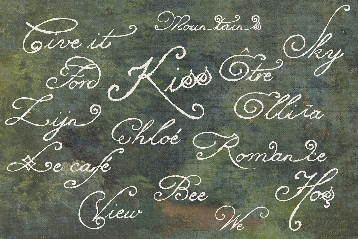 Lily of Sorrows - Spencerian Script, a Script Font by Lilithcollageart (Photo 4 of 8)