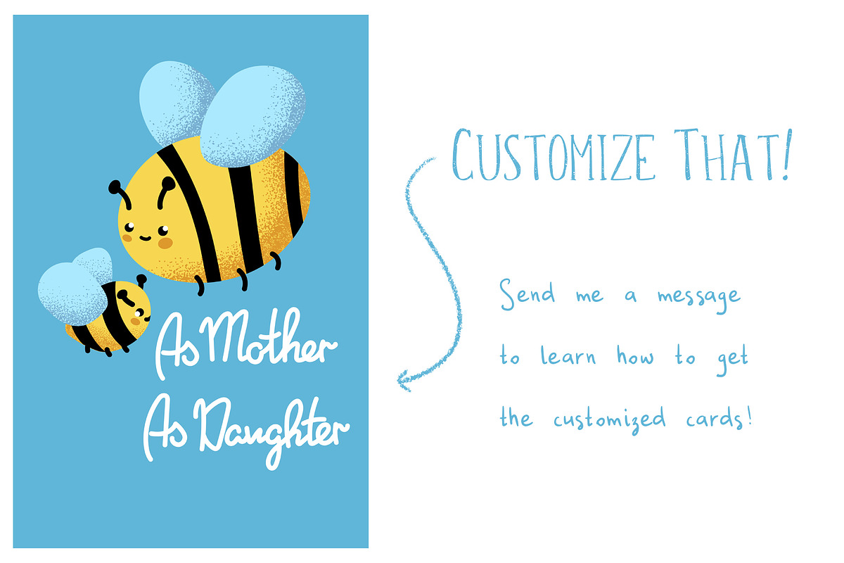 Cute Animal Mother's Day Cards, an Illustration by RabbitAndPencil (Photo 2 of 6)