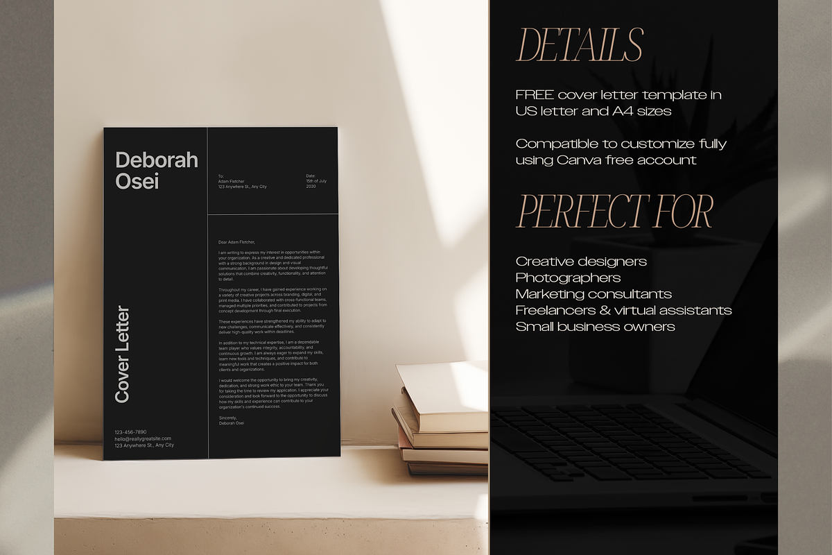 Gray & Black Modern Creative Resume, a Resume Template by Creatif Foundry (Photo 6 of 7)