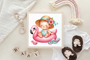 Watercolor Summer Beach Kids Clipart, an Illustration by CraftArtStudio (Thumbnail 6 of 6)