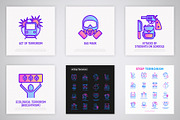 Stop Terrorism | 16 Thin Line Icons, an Outline Icon by Alex Blogoodf (Thumbnail 7 of 11)