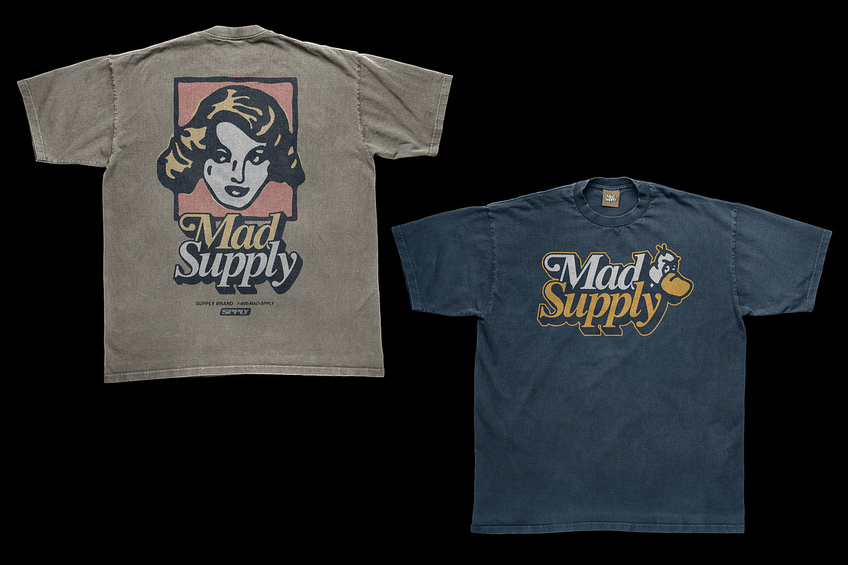 Vintage Box T-Shirt Mockup Bundle, a Shirt Mockup by Mad Supply (Photo 2 of 7)