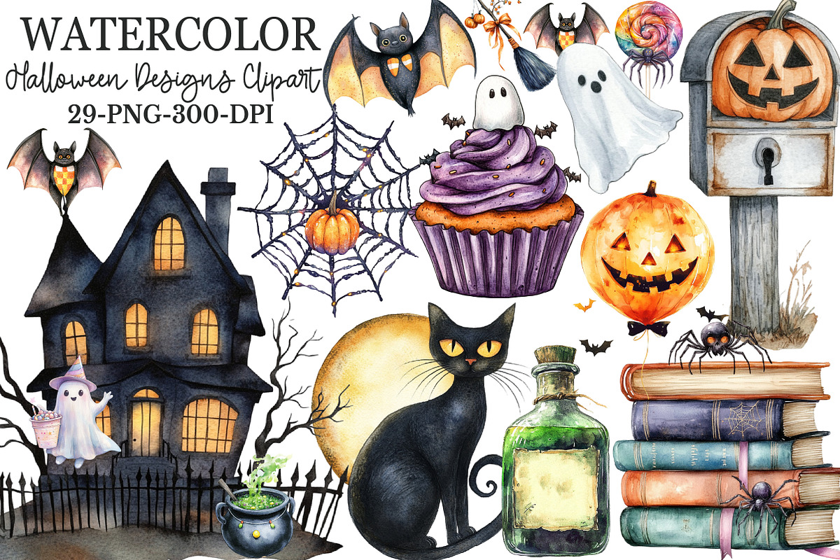 Halloween Designs Clipart, an Illustration by Rose Art (Photo 1 of 7)